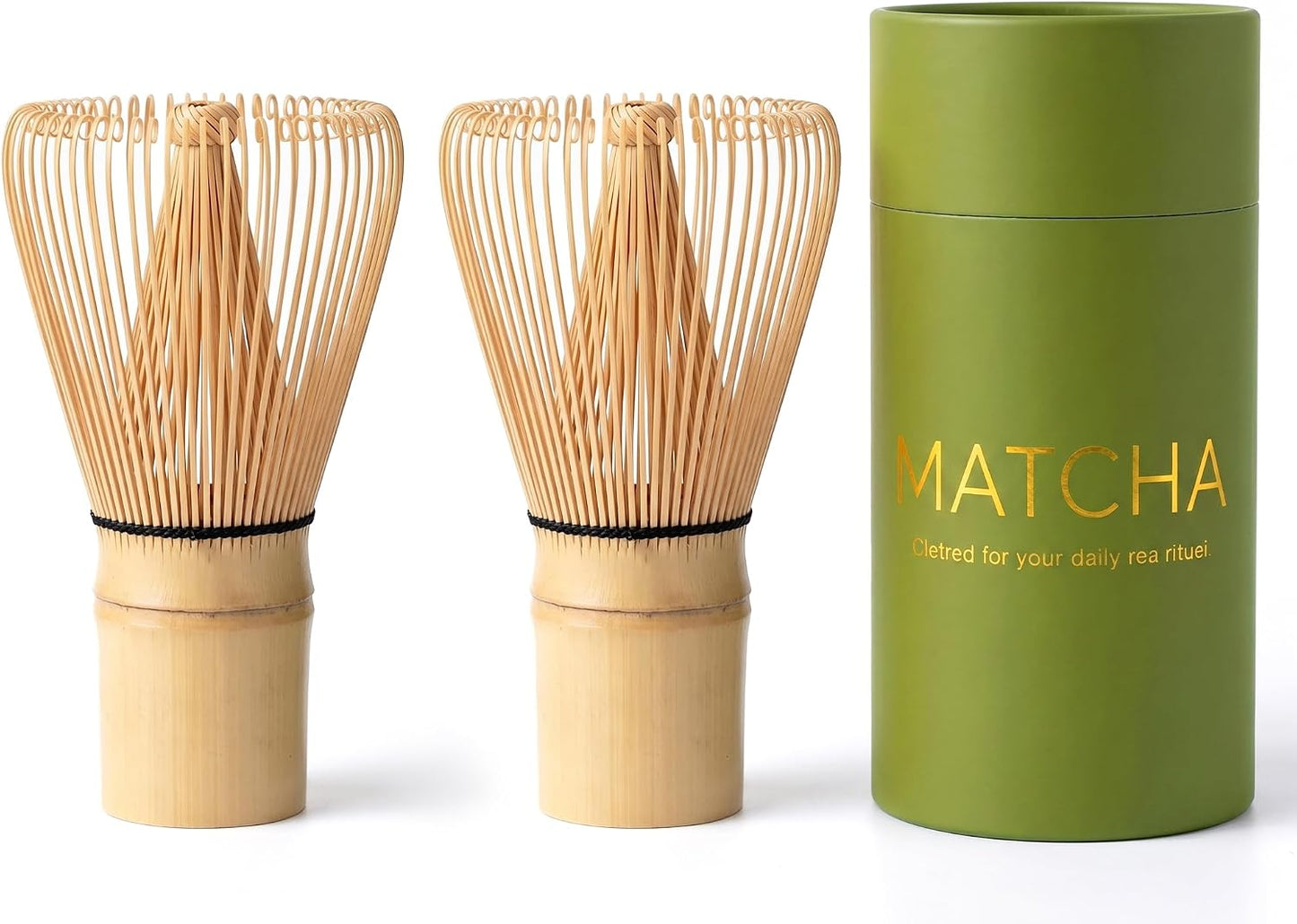 Bamboo Matcha Whisk – 2-Pack 76-Prong