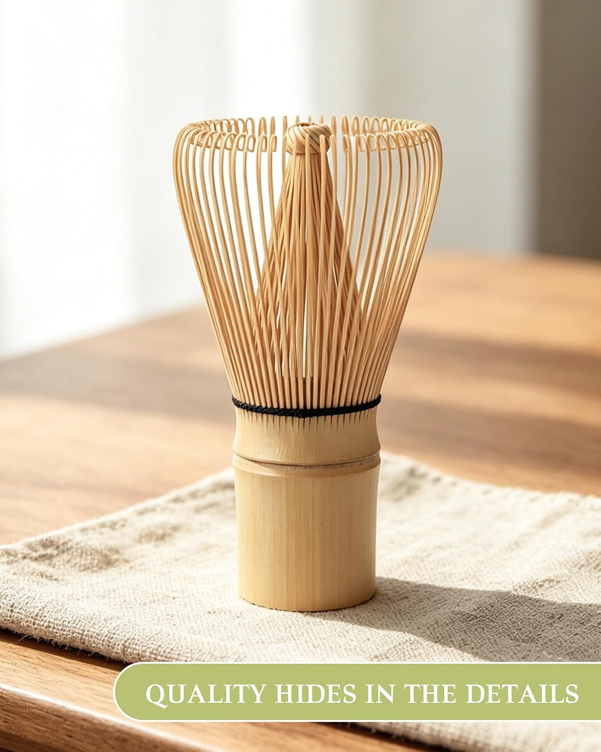 Bamboo Matcha Whisk – 1-Pack 76-Prong