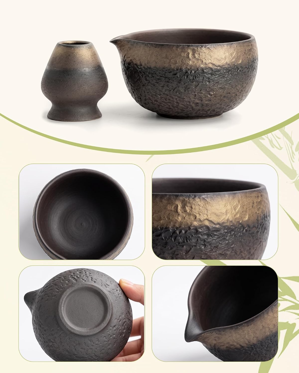 7-Piece Matcha Starter Set – Gilded Gold