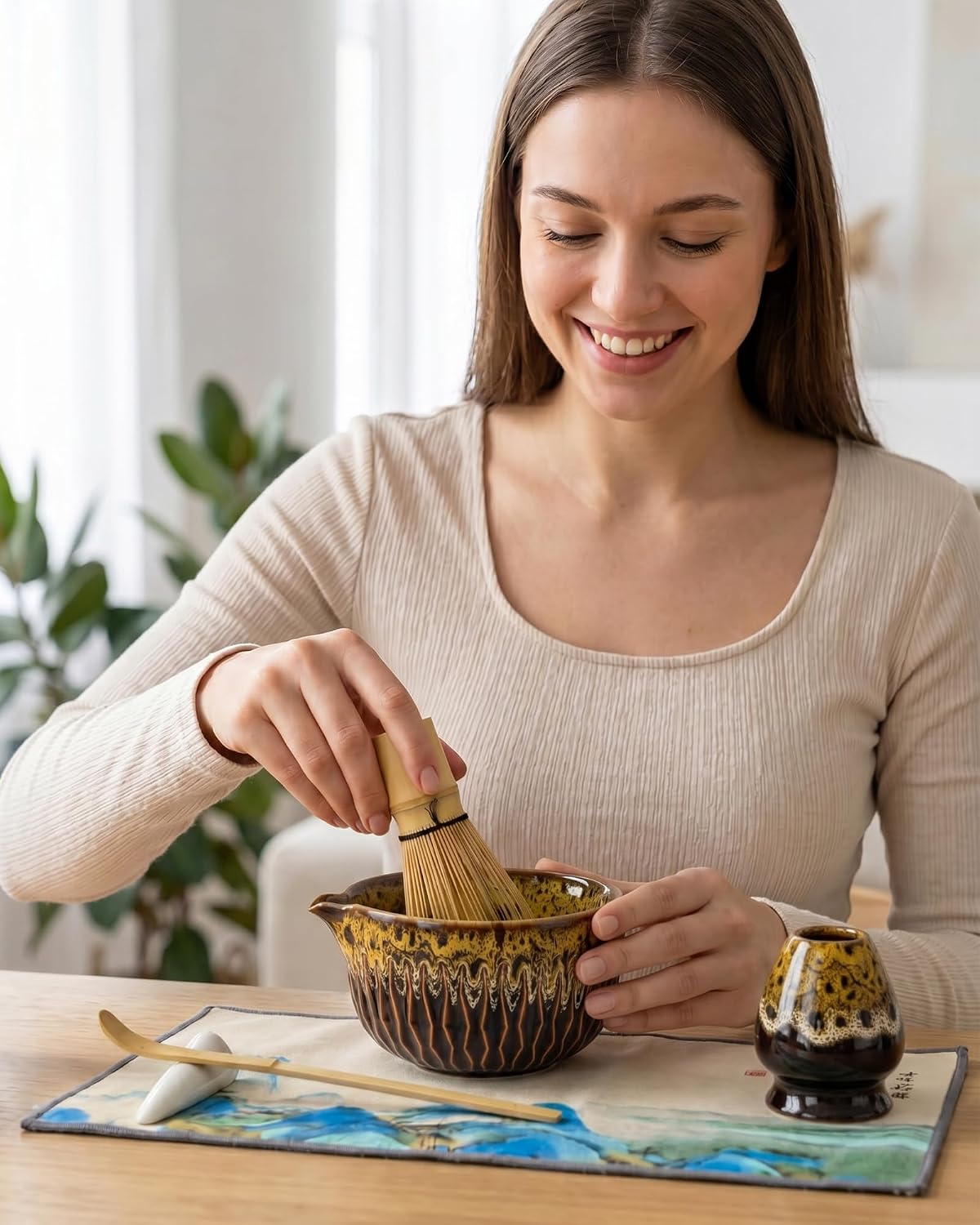 7-Piece Matcha Starter Set – Amber Yellow