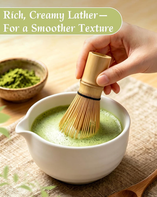 Bamboo Matcha Whisk – 1-Pack 76-Prong