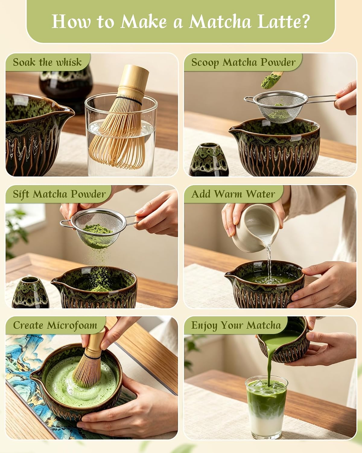 7-Piece Matcha Starter Set – Matcha Green