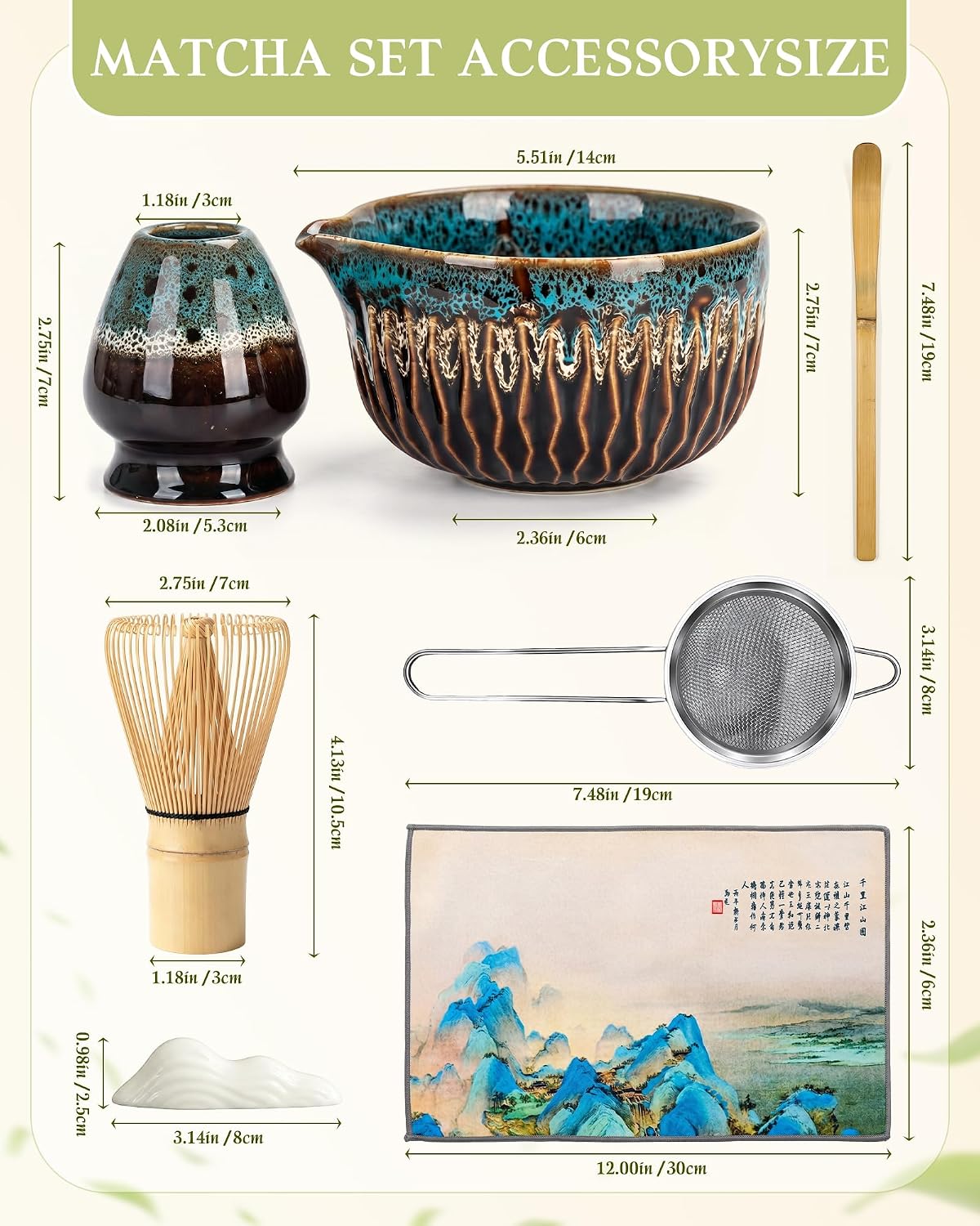7-Piece Matcha Starter Set – Ocean Blue