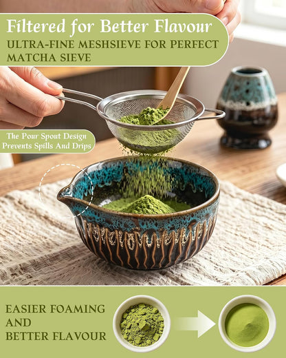 7-Piece Matcha Starter Set – Ocean Blue